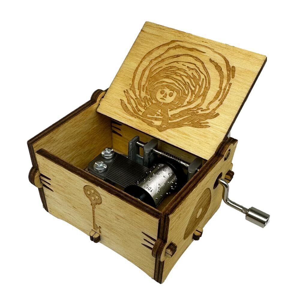 3936 Music Box Plays Can Can Hand Crank Engraved Musical Box Gifts Stuff
